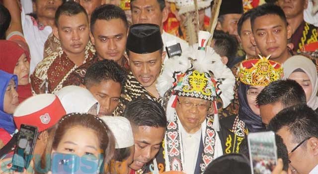 Kampanye di Samarinda, Ma’ruf Amin Mendapat Gelar Tokoh Besar Pemersatu Bangsa