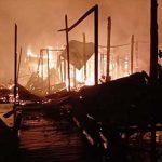 Kebakaran Hebat Melanda Sangatta, Belasan Rumah Terbakar