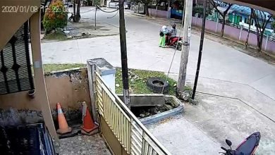 penjambretan yang terekam CCTV