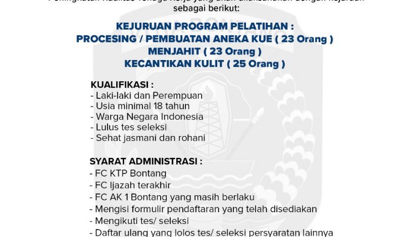 Lowongan Kerja Dinas Ketenagakerjaan