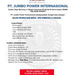 Lowongan Kerja PT. Jumbo Power International