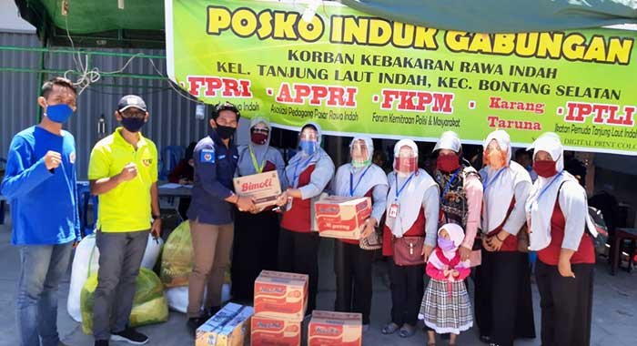 Posko Induk Gabungan Kumpulkan Rp72 Juta untuk Korban Kebakaran Rawa Indah