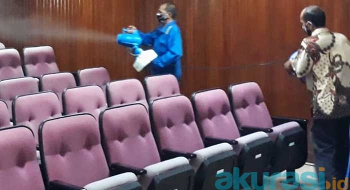 Sterilisasi Perpustakaan, Upaya DPK Bontang Cegah Penyebaran Covid-19