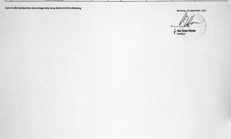 Penempatan Rumah Sakit LNG Badak