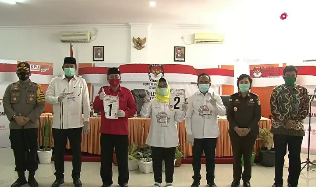 Pencabutan Nomor Urut KPU Bontang: Neni-Joni Nomor 2, AdiBas Urutan 1