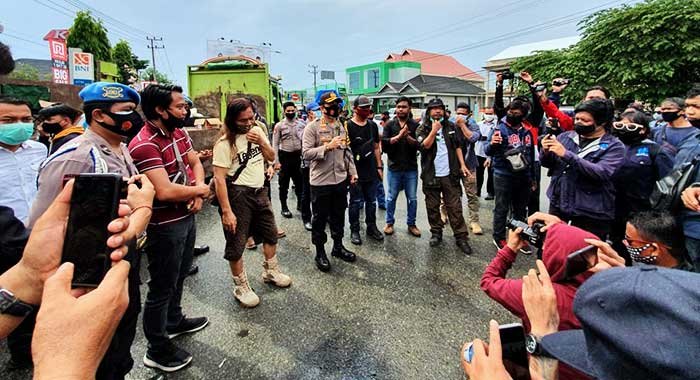 Hari Kedua Demo Tolak UU Cipta Kerja, Giliran Aliansi Ormas Bontang Bersuara