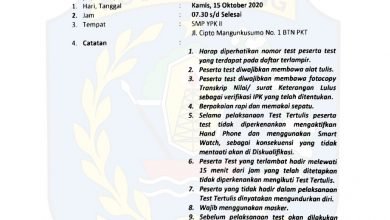 Pengumuman PT Kaltim Nusa Etika Oktober