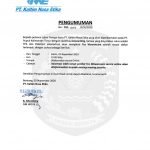 Hasil Seleksi PT Kaltim Nusa Etika