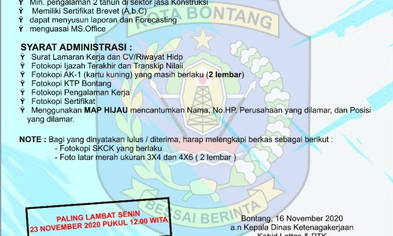 Lowongan Kerja November Bontang PT Kontrol Power Utama