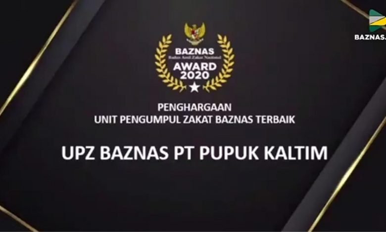 UPZ Pupuk Kaltim Raih Predikat Terbaik Baznas Award 2020