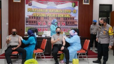 Ratusan Polisi Bontang Mulai Divaksin Covid-19