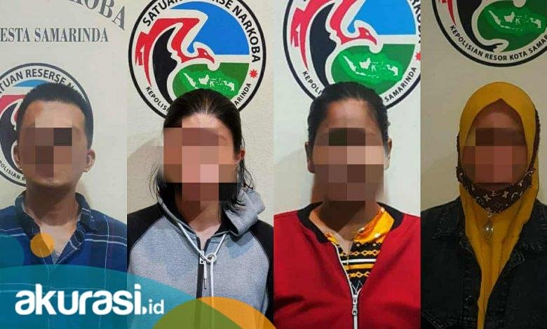Sindikat Narkoba Samarinda Terungkap, 7 Tersangka Diamankan, dari Wanita Berhijab hingga Pria Blasteran