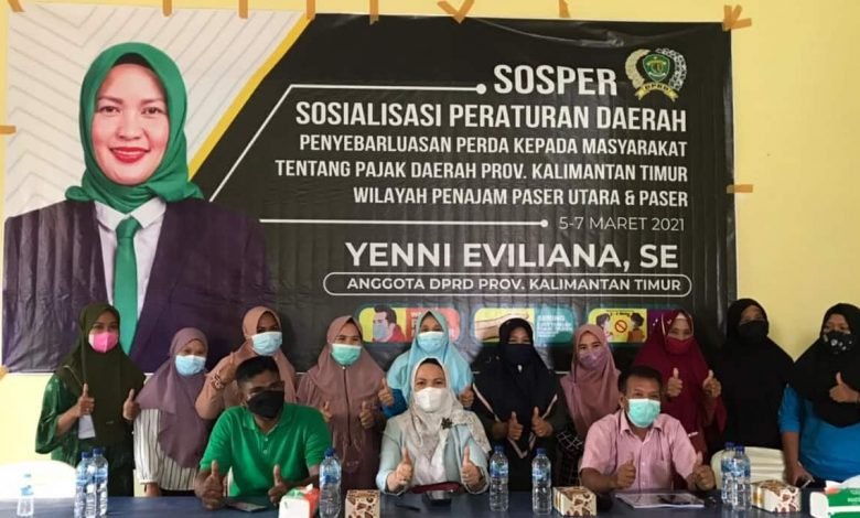 Sambangi Masyarakat Long Ikis, Wakil Rakyat Dapil Paser Yenni Sosialisasikan Pentingnya Perpajakan