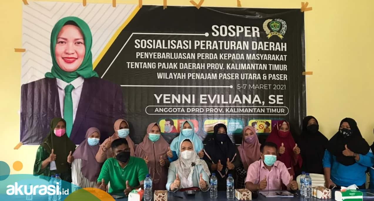 Sambangi Masyarakat Long Ikis, Wakil Rakyat Dapil Paser Yenni Sosialisasikan Pentingnya Perpajakan