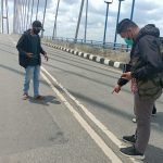 Setelah Pergeseran Pylon Jembatan Mahkota II, Giliran Ruas Jalan Jembatan Mengalami Keretakan