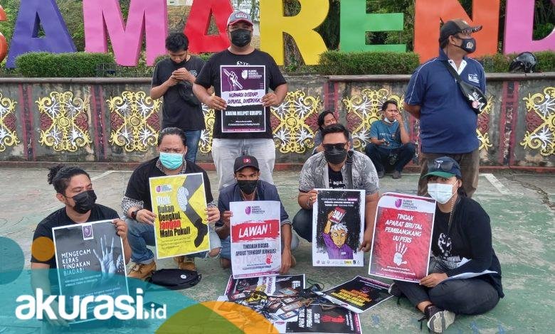 Kutuk Aksi Kekerasan Terhadap Jurnalis di Surabaya, Wartawan Kaltim Gelar Aksi Solidaritas Suarakan Kebebasan Pers