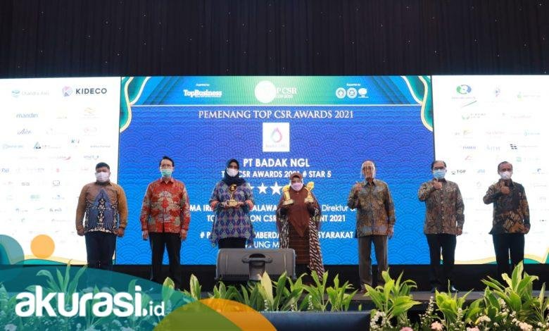 Peduli Masyarakat dan Lingkungan Sekitar, Badak LNG Raih Penghargaan Tertinggi TOP CSR Awards 2021
