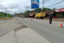 Hari Pertama Pembatasan Kendaraan Antara Kota, di Samarinda Pos Pengamanan Sepi
