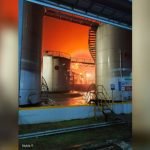 Tangki Kilang Cilacap Terbakar saat Hujan Deras Disertai Petir