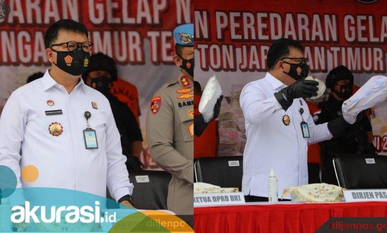 Narkotika Jaringan Internasional Dijela Dirjen Pemasyarakatan, Sita 1,127 Ton Narkoba Senilai Rp1,6 Triliun