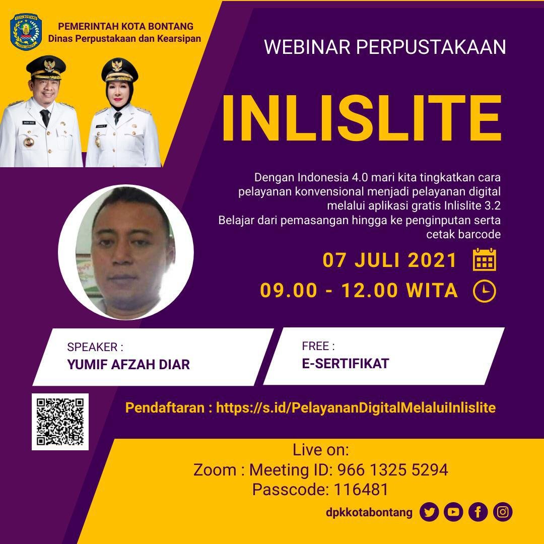 Inovatif! DPK Bontang Bakal Gelar Webinar Aplikasi Inlislite