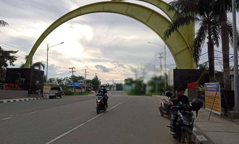 Melempem!! Pelaksanaan Penyekatan PPKM, Tugu Selamat Datang Bontang Tanpa Penjagaan