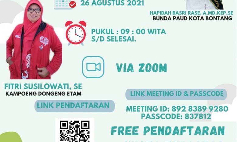 Dinas Perpustakaan dan Kearsipan Bontang Gelar Webinar Peserta Didik PAUD