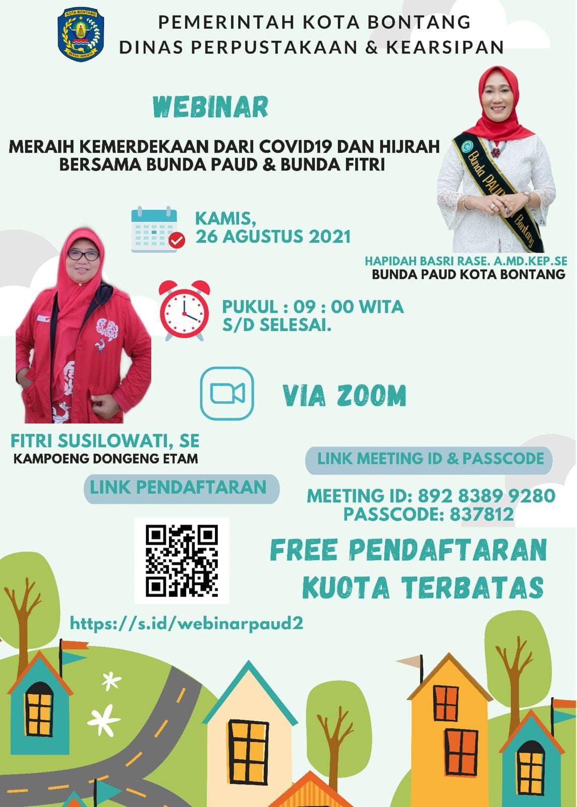 Dinas Perpustakaan dan Kearsipan Bontang Gelar Webinar Peserta Didik PAUD