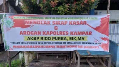 Warga dan Kader Muhammadiyah Desak Kapolres Kampar Dicopot, Karena Dinilai Arogan