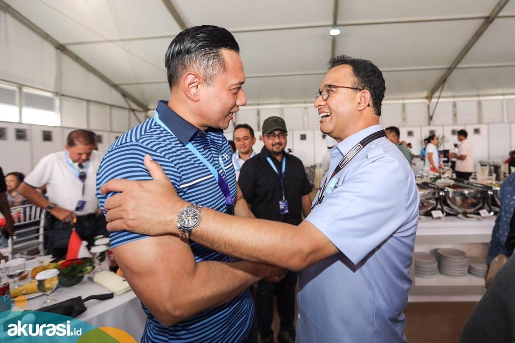 Disebut Pasangan Kuda Hitam Capres-Cawapres 2024, AHY-Anies Baswedan Akrab Nonton Formula E di Sirkuit Ancol