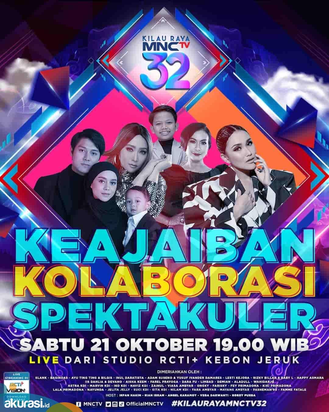 Malam Puncak Kilau Raya MNCTV 32, Kolaborasi Spektakuler Slank dan Para Diva Dangdut