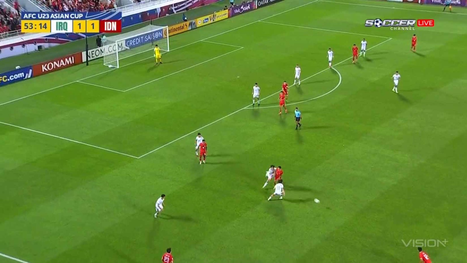 Duel Sengit: Indonesia dan Irak Berbagi Angka 1-1 di Babak Pertama di Piala Asia U-23