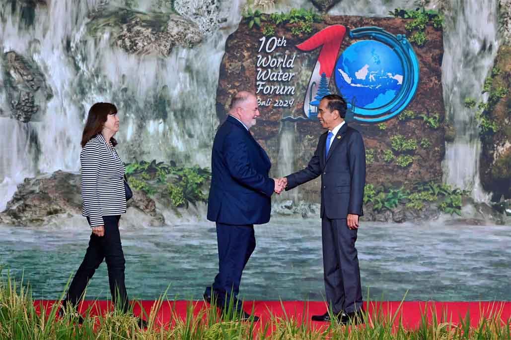 Jelang Pembukaan KTT World Water Forum Ke-10, Presiden Jokowi Sambut para Pemimpin Delegasi