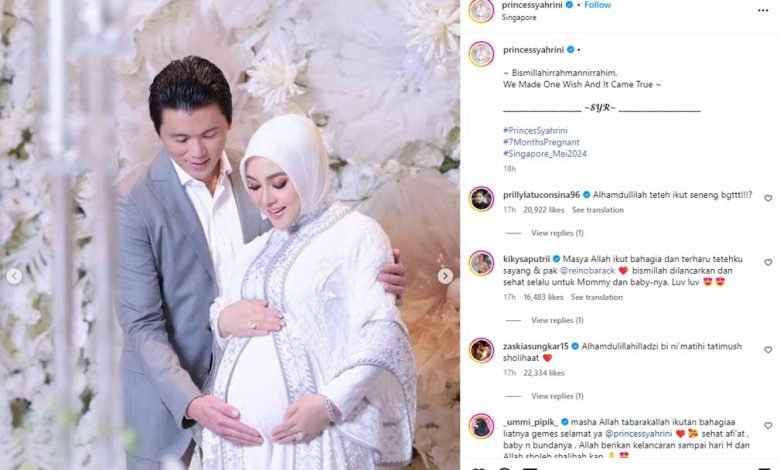 Syahrini Pamer Kehamilan Pertama dengan Gaya Glowing di Usia 43 Tahun