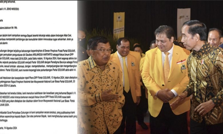 Jelang Munas Golkar, Surat Dukungan Politisi Senior Minta Jokowi Jadi Ketua Umum