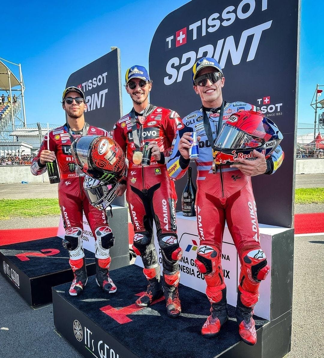 Hasil Sprint Race MotoGP Mandalika 2024: Pecco Menang, Jorge Martin Jatuh, dan Marquez Podium