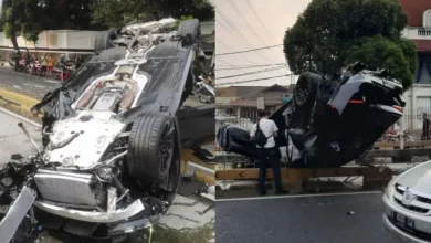 Kecelakaan Mobil BMW Terbalik di Jakarta Selatan: Pengemudi Diduga Kurang Konsentrasi