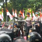 Kapolri Cek Gladi Bersih Apel Gelar Pasukan Pengamanan Pengambilan Sumpah Presiden dan Wakil Presiden RI