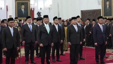 Prabowo Resmi Lantik 135 Pejabat Dalam Kabinet Merah Putih