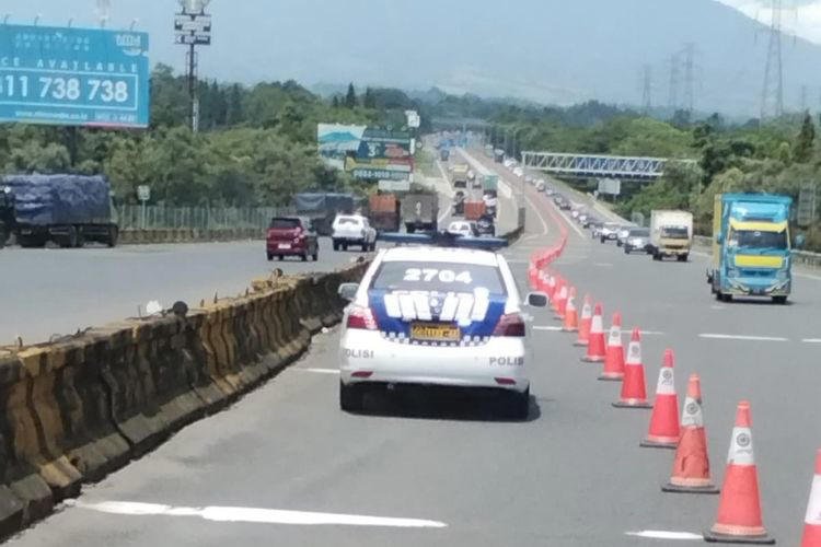 Contraflow Tol Jagorawi Dihentikan, Lalu Lintas Arah Puncak Kembali Normal