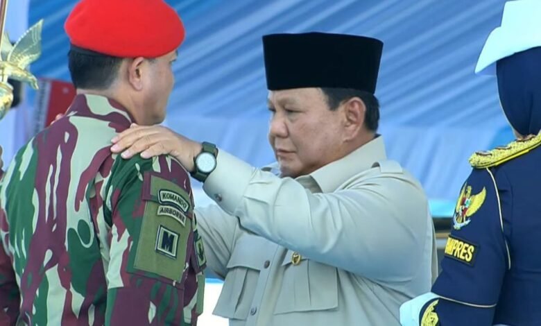 Presiden Prabowo Resmikan 6 Kodam Baru dan Lantik Panglima Pasukan Elite TNI