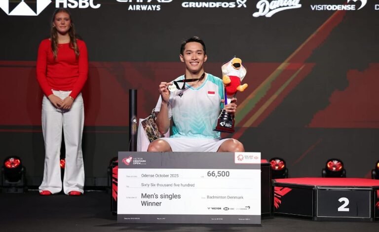 Jonatan Christie Juara Denmark Open 2025, Erick Thohir: Teladan Kegigihan dan Semangat Patriotik