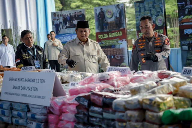 Presiden Prabowo Pimpin Pemusnahan 214,84 Ton Narkoba Senilai Rp29,37 Triliun, Tegaskan Perang Total terhadap Kartel