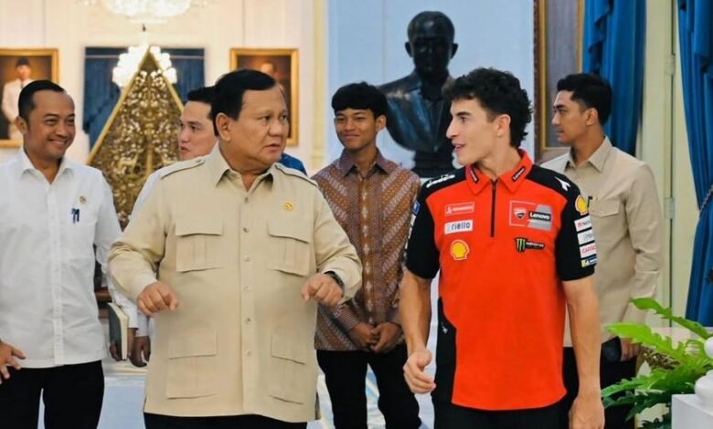 Presiden Prabowo Sambut Marc Márquez di Istana Negara Jelang MotoGP Mandalika 2025