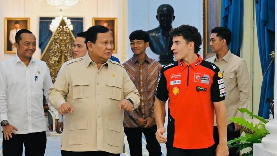 Presiden Prabowo Sambut Marc Márquez di Istana Negara Jelang MotoGP Mandalika 2025