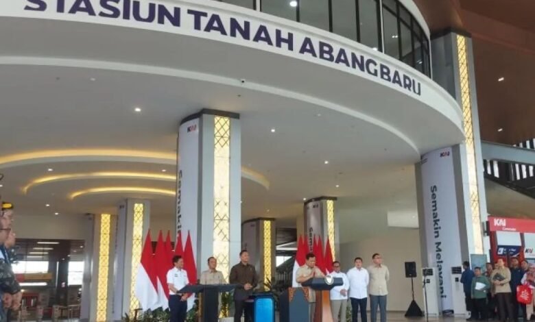 Presiden Prabowo Resmikan Stasiun Tanah Abang Baru, Kucurkan Rp5 Triliun untuk Tambahan 30 Rangkaian KRL Jabodetabek