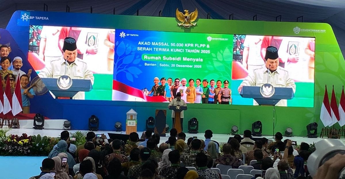 Presiden Prabowo Resmikan Akad Massal 50.030 KPR FLPP, Terbesar Sepanjang Sejarah Program Perumahan