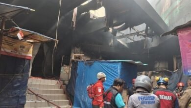 Kebakaran Pasar Anyar Bogor Hanguskan 20 Kios, Damkar Kerahkan 11 Mobil Pemadam