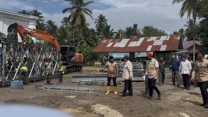 Presiden Prabowo Tinjau Pembangunan Dua Jembatan Bailey di Bireuen Aceh, Target Berfungsi 2–3 Hari ke Depan
