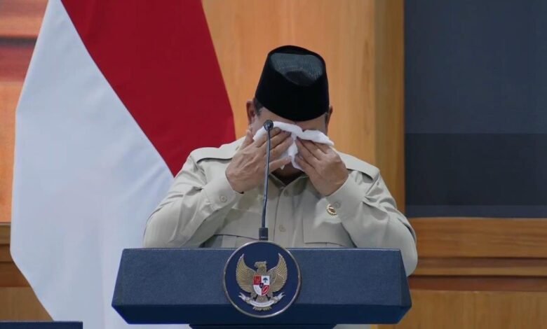 Momen Haru di Istana Merdeka, Presiden Prabowo Menangis Apresiasi Bantuan Baznas untuk Palestina